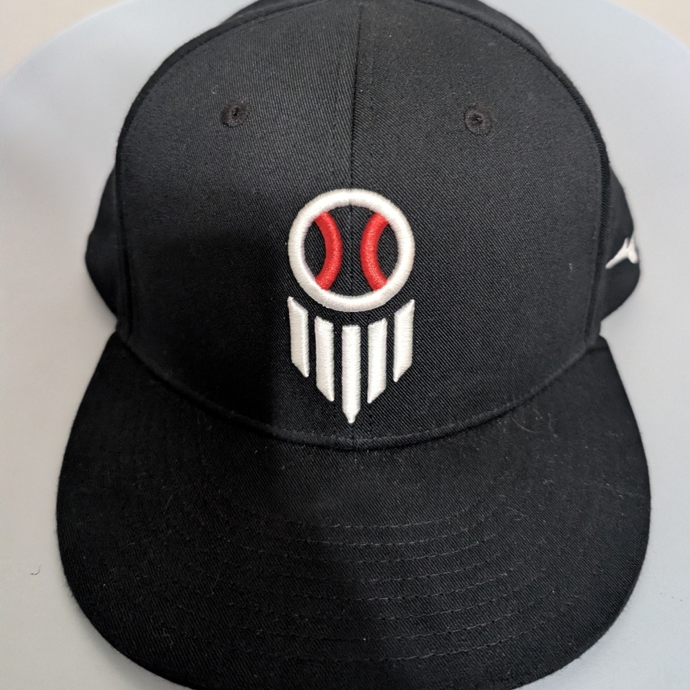 Mizuno Baseball Adjustable Black SnapBack Embroidered Hat Prep Baseball Event